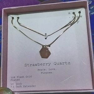 STRAWBERRY QUARTZ NECKLACE